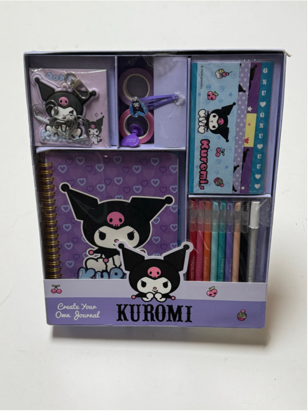 Sanrio Kuromi Create Your Own Journal Stationery Set NEW